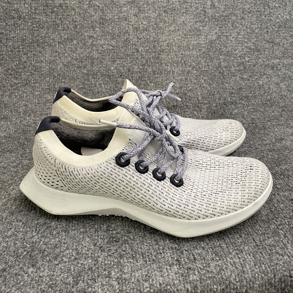 Allbirds Tree Dasher Blizzard Shoes Mens Sz 10.5 Running Sneakers White Gray